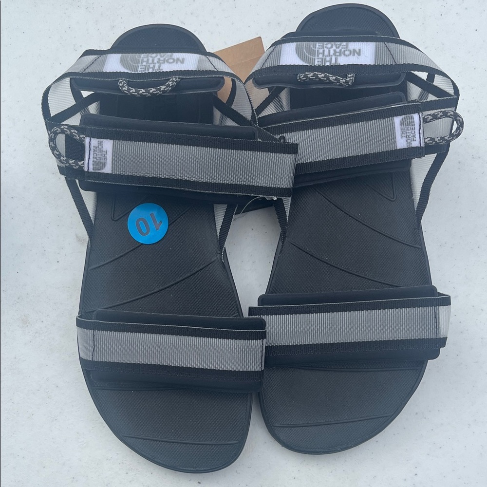 The North Face Black and Gray Sandals